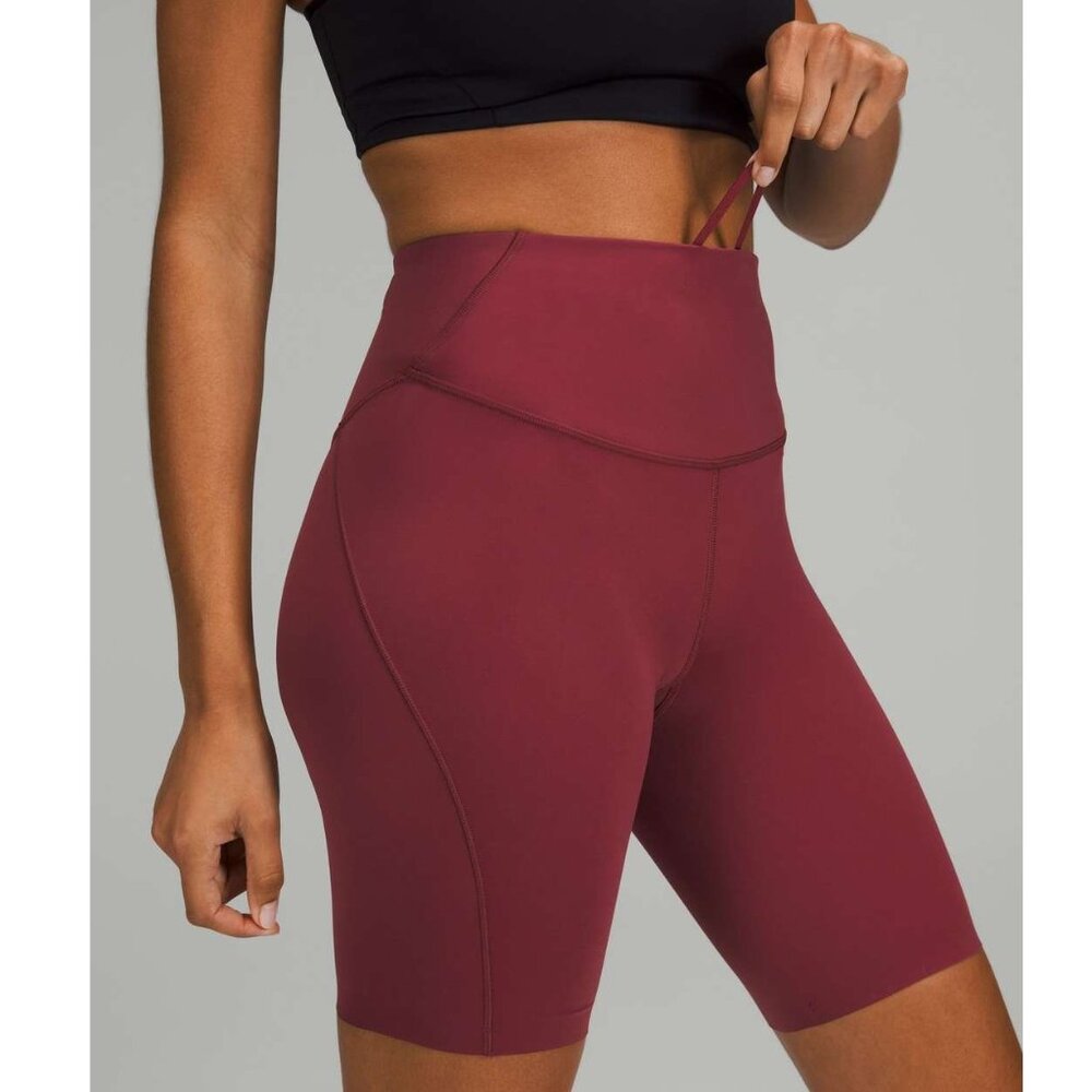 Lululemon Base Pace High-Rise Short 8" / Size 10 / Mulled Wine Run Nulux - Picture 2 of 8